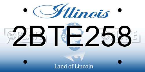 2BTE258 Illinois License Plate