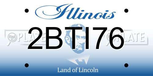 2BTI76 Illinois License Plate