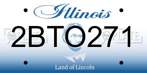 2BTO271 Illinois License Plate