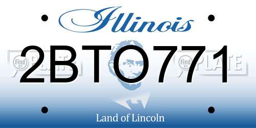 2BTO771 Illinois License Plate