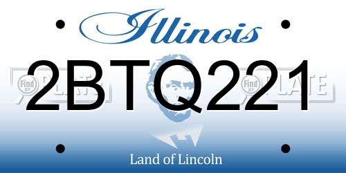 2BTQ221 Illinois License Plate
