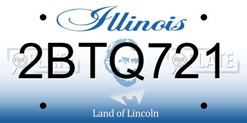 2BTQ721 Illinois License Plate