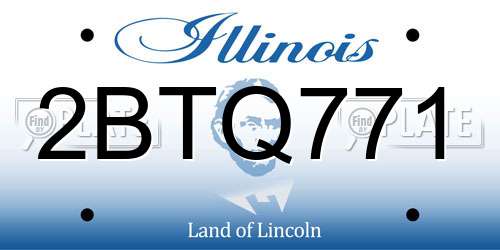 2BTQ771 Illinois License Plate
