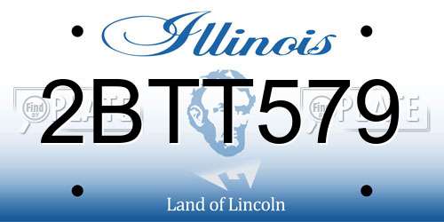 2BTT579 Illinois License Plate