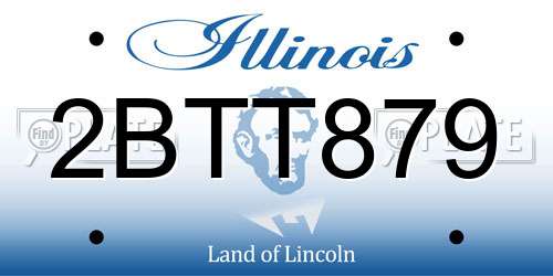 2BTT879 Illinois License Plate