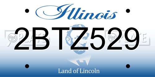 2BTZ529 Illinois License Plate