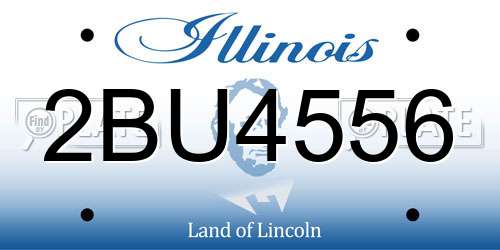 2BU4556 Illinois License Plate