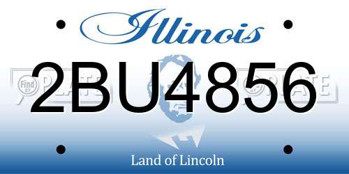 2BU4856 Illinois License Plate
