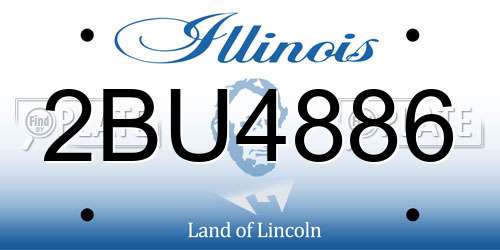 2BU4886 Illinois License Plate