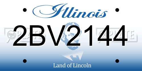 2BV2144 Illinois License Plate