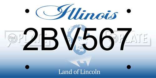 2BV567 Illinois License Plate