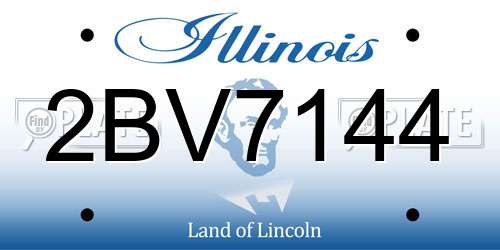 2BV7144 Illinois License Plate