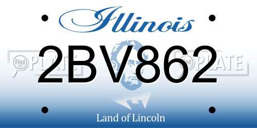 2BV862 Illinois License Plate