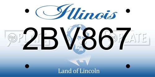 2BV867 Illinois License Plate
