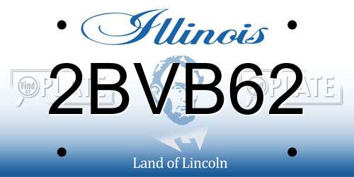 2BVB62 Illinois License Plate