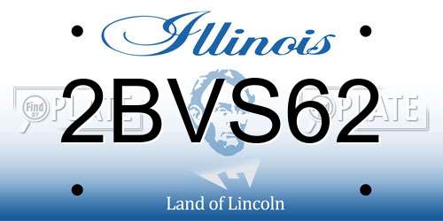 2BVS62 Illinois License Plate