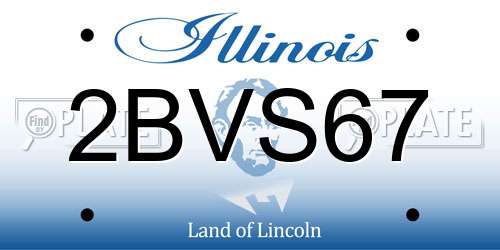2BVS67 Illinois License Plate