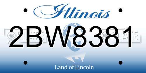2BW8381 Illinois License Plate
