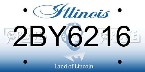 2BY6216 Illinois License Plate