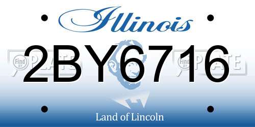 2BY6716 Illinois License Plate