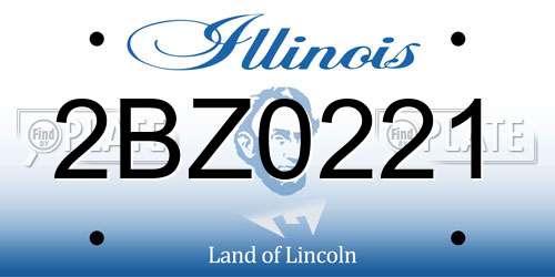 2BZ0221 Illinois License Plate