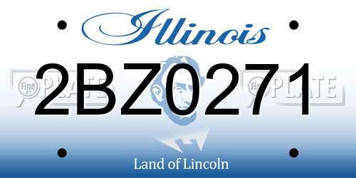 2BZ0271 Illinois License Plate