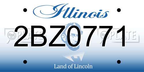 2BZ0771 Illinois License Plate