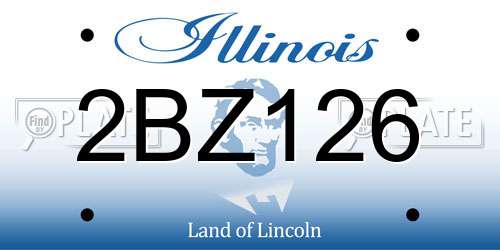 2BZ126 Illinois License Plate