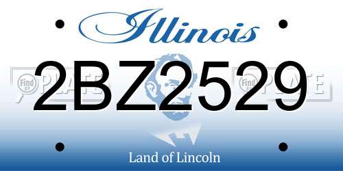 2BZ2529 Illinois License Plate