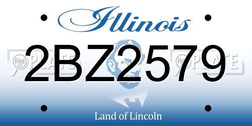 2BZ2579 Illinois License Plate