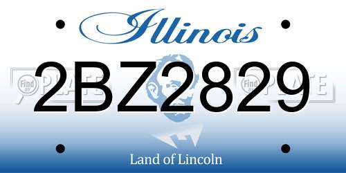 2BZ2829 Illinois License Plate