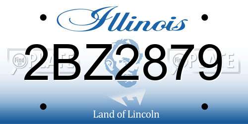 2BZ2879 Illinois License Plate