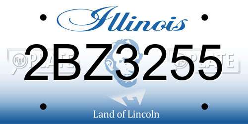 2BZ3255 Illinois License Plate