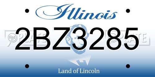 2BZ3285 Illinois License Plate
