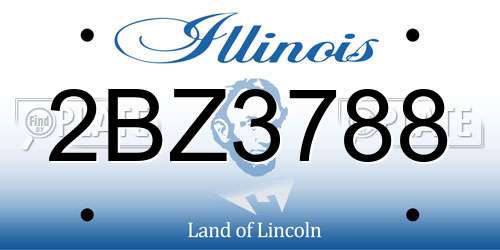 2BZ3788 Illinois License Plate