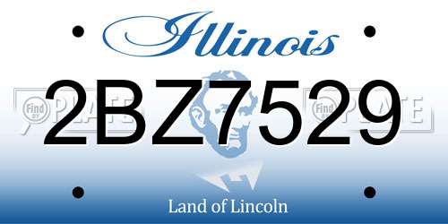2BZ7529 Illinois License Plate
