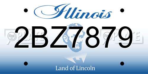 2BZ7879 Illinois License Plate