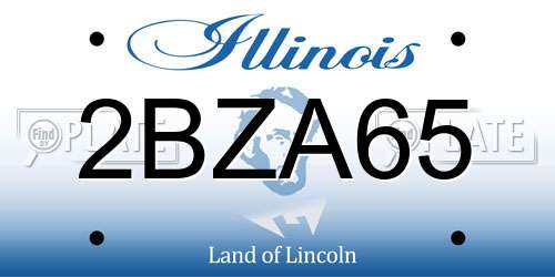 2BZA65 Illinois License Plate