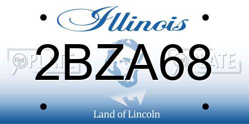 2BZA68 Illinois License Plate