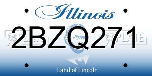 2BZQ271 Illinois License Plate