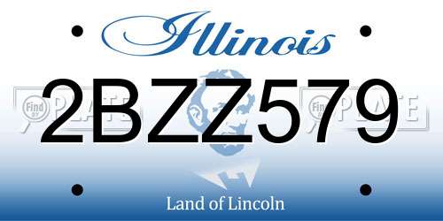 2BZZ579 Illinois License Plate