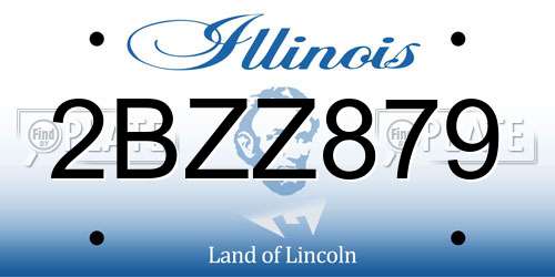 2BZZ879 Illinois License Plate