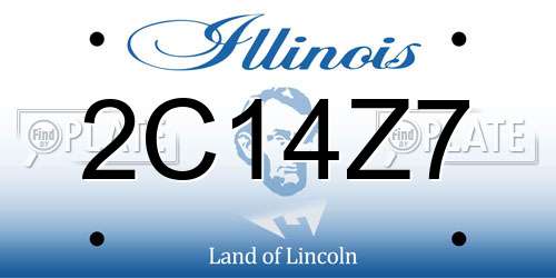2C14Z7 Illinois License Plate