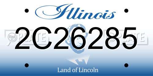 2C26285 Illinois License Plate