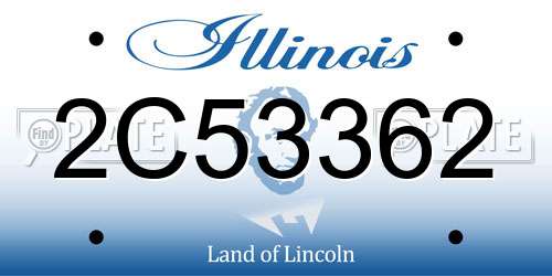 2C53362 Illinois License Plate