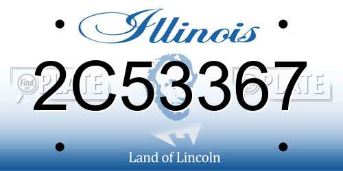 2C53367 Illinois License Plate