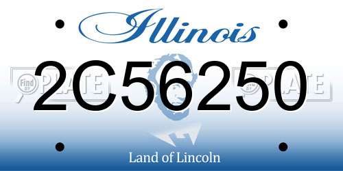 2C56250 Illinois License Plate