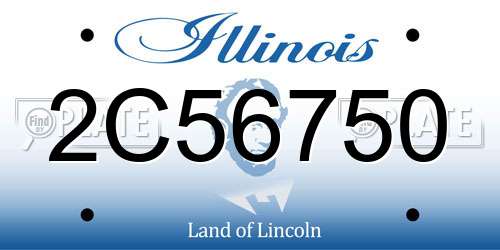 2C56750 Illinois License Plate