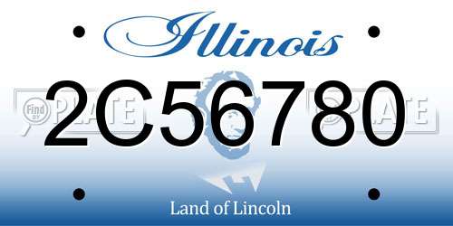 2C56780 Illinois License Plate