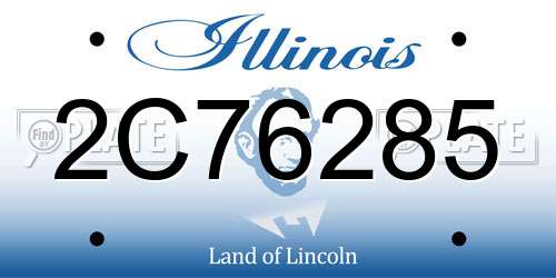 2C76285 Illinois License Plate